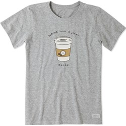 Life Is Good - Womens Quirky Decaf Is A Joke Crusher-Lite T-Shirt