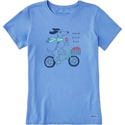 Life Is Good - Womens Quirky Hard Core Fun Bike Crusher T-Shirt