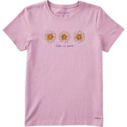 Life Is Good - Womens Realaxed 3 Daisies Short Sleeve Crusher T-Shirt