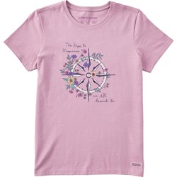 Life Is Good - Womens Realaxed Happiness Wildflower Co T-Shirt