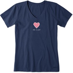 Life Is Good - Womens Realaxed Lig Heart Crusher T-Shirt