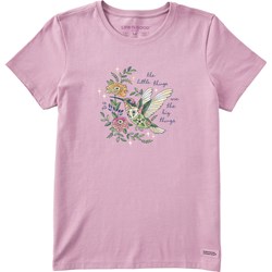 Life Is Good - Womens Realaxed Little Thing Hummingbir T-Shirt