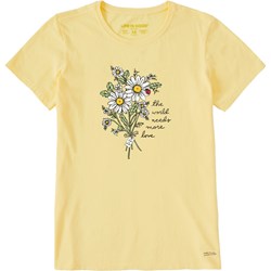 Life Is Good - Womens Realaxed More Love Daisies Crusher T-Shirt