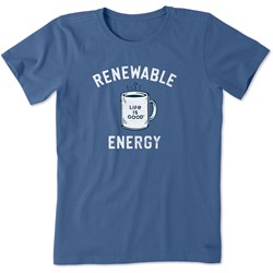 Life Is Good - Womens Renewable Energy Mug Short Sleeve Crusher-Lite T-Shirt