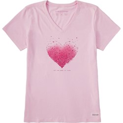 Life Is Good - Womens Scattered Hearts Crusher T-Shirt