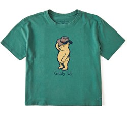 Life Is Good - Womens Storybook Giddy Up Winnie Boxy T-Shirt