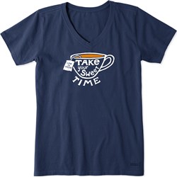 Life Is Good - Womens Sweet Time Leaves Tea Crusher T-Shirt