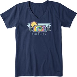 Life Is Good - Womens Tie Dye Simplify Camper Short Sleeve Crusher-Lite T-Shirt