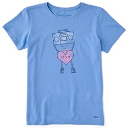 Life Is Good - Womens Turn Up The Love Boombox Crusher T-Shirt