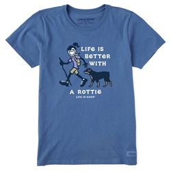 Life Is Good - Womens Vintage Better With An Rottie Ja T-Shirt