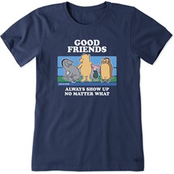 Life Is Good - Womens Vintage Good Friends Winnie Short Sleeve Crusher-Lite T-Shirt