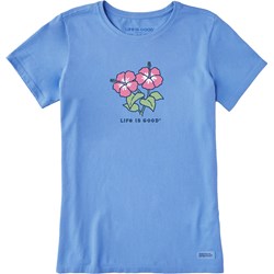Life Is Good - Womens Vintage Hibiscuses Crusher-Lite T-Shirt