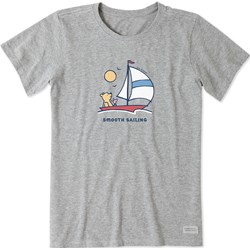 Life Is Good - Womens Vintage Smooth Sailing Sailboat T-Shirt