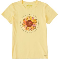 Life Is Good - Womens Washy Sunflower Sunny Side Of Li T-Shirt