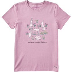 Life Is Good - Womens Wildflower Bunnies Crusher T-Shirt