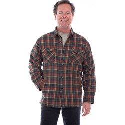 Scully - Mens Sherpa Lined Flannel Shirt/Jacket