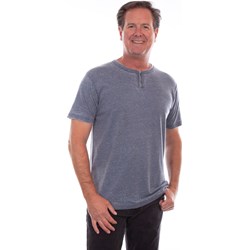 Scully - Mens Short Sleeve Henley T-Shirt