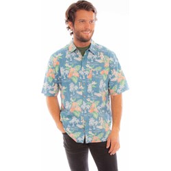 Scully - Mens Hawaiian Coconut Girl & Flowers Shirt
