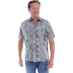 Scully - Mens Short Sleeve Batik Shirt