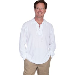 Scully - Mens Lace Up Front Shirt