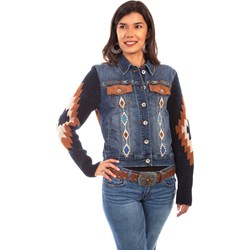 Scully - Womens Aztec Emb. Sweater Sleeve Jacket