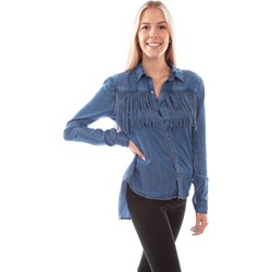Scully - Womens Fringe Button Down Blouse