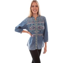 Scully - Womens Embroidered Tencel Blouse