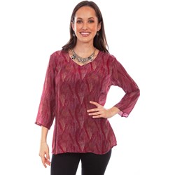 Scully - Womens V-Neck Pull Over Blouse