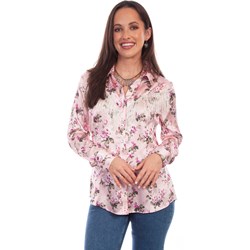 Scully - Womens Rose Blouse W/Fringe