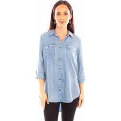 Scully - Womens Hi/Lo Blouse With Lace Up Back