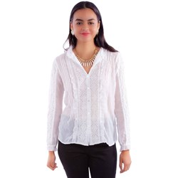 Scully - Womens Pintuck Emb Blouse Cotton Texture