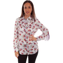 Scully - Womens Floral Blouse With Back Fringe