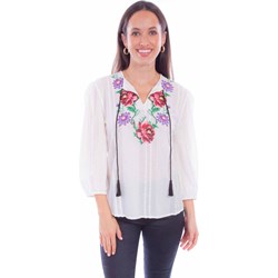 Scully - Womens Long Sleeve Emb. Blouse