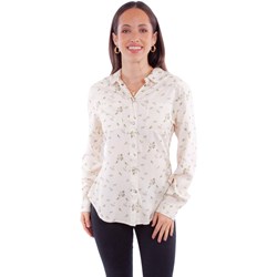 Scully - Womens Snap Front Blouse W/Floral Print