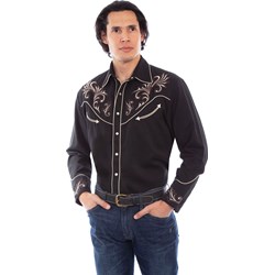 Scully - Mens Embroidered Scroll Shirt