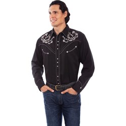Scully - Mens Horse Shoes, Roses & Studs Shirt