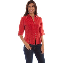 Scully - Womens 3/4 Sleeve Peruvian Cotton Blouse