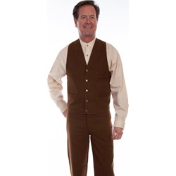 Scully - Mens Stretch Canvas Weave Vest