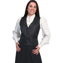 Scully - Womens Black Paisley Vest
