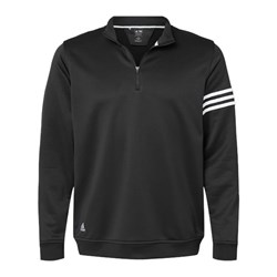 Adidas - Mens A190 3-Stripes French Terry Quarter-Zip Pullover