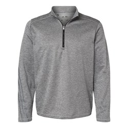 Adidas - Mens A284 Brushed Terry Heathered Quarter-Zip Pullover