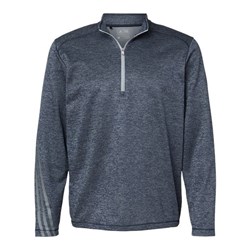 Adidas - Mens A284 Brushed Terry Heathered Quarter-Zip Pullover