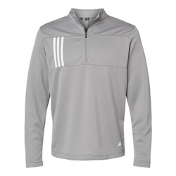 Adidas - Mens A482 3-Stripes Double Knit Quarter-Zip Pullover