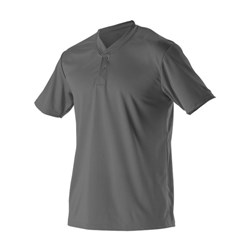 Alleson Athletic - Mens 522Mm Baseball Two Button Henley Jersey