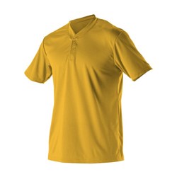 Alleson Athletic - Kids 522Mmy Baseball Two Button Henley Jersey