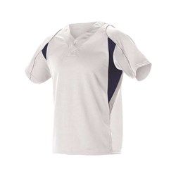 Alleson Athletic - Mens 529 Two Button Henley Baseball Jersey