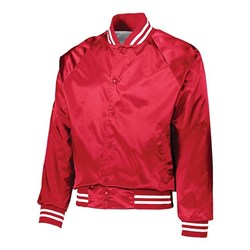 Augusta Sportswear - Mens 3610 Satin Baseball Jacket Striped Trim