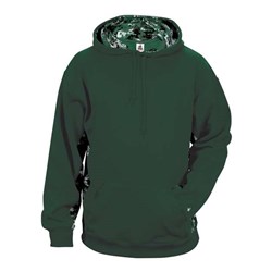 Badger - Mens 1464 Digital Camo Colorblock Performance Fleece Hooded Sweatshirt
