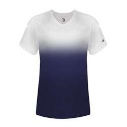 Badger - Womens 4207 V-Neck Ombre T-Shirt