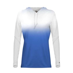Badger - Womens 4208 Ombre Long Sleeve Hooded T-Shirt